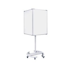 Mobile 3-sided lacquered steel easel by Bi-Office