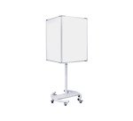 Mobile 3-sided lacquered steel easel by Bi-Office