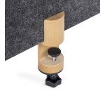 Panneau acoustique de bureau Sculpo gris fixation bois L 140 x H 40 cm ARCHYI