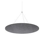 Panneau plafond Sculpo rond acoustique, gris foncé, diamètre 120 cm ARCHYI