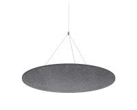 Panneau plafond Sculpo rond acoustique, gris foncé, diamètre 120 cm ARCHYI
