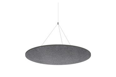 Panneau plafond Sculpo rond acoustique, gris foncé, diamètre 120 cm ARCHYI