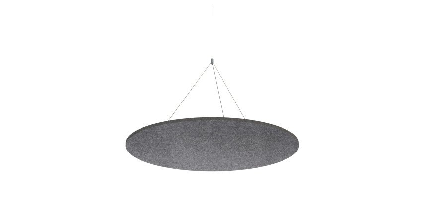 Deckenrundakustikplatte Sculpo, dunkelgrau, Durchmesser 120 cm ARCHYI