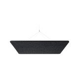 Panneau plafond Sculpo carré acoustique, gris foncé, L 120 x P 120 cm