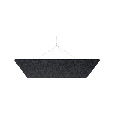 Panneau plafond Sculpo carré acoustique, gris foncé, L 120 x P 120 cm