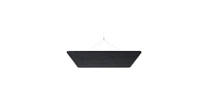 Deckenplatte Sculpo Quadrat Akustik, dunkelgrau, L 120 x T 120 cm
