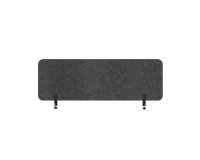 Akustik-Arbeitsplatzpaneel Sculpo grau, Metallbefestigung, L 140 x H 40 cm ARCHYI