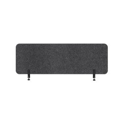 Akustik-Arbeitsplatzpaneel Sculpo grau, Metallbefestigung, L 140 x H 40 cm ARCHYI