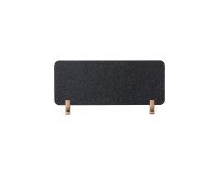 Akoestisch bureaupaneel Sculpo grijs met houten bevestiging L 140 x H 40 cm ARCHYI