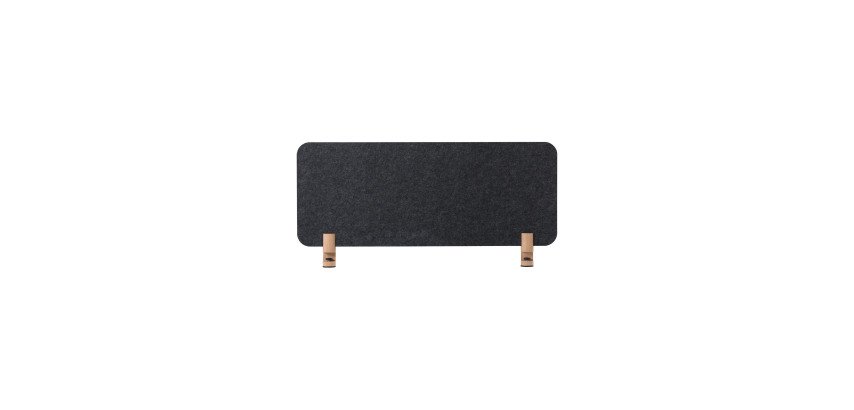 Schreibtisch-Akustikpanel Sculpo Grau, Befestigung aus Holz, L 140 x H 40 cm ARCHYI