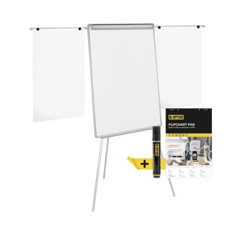 Paperboard - chevalet de conférence mélaminé bras extensibles trépied Bi Office Easy