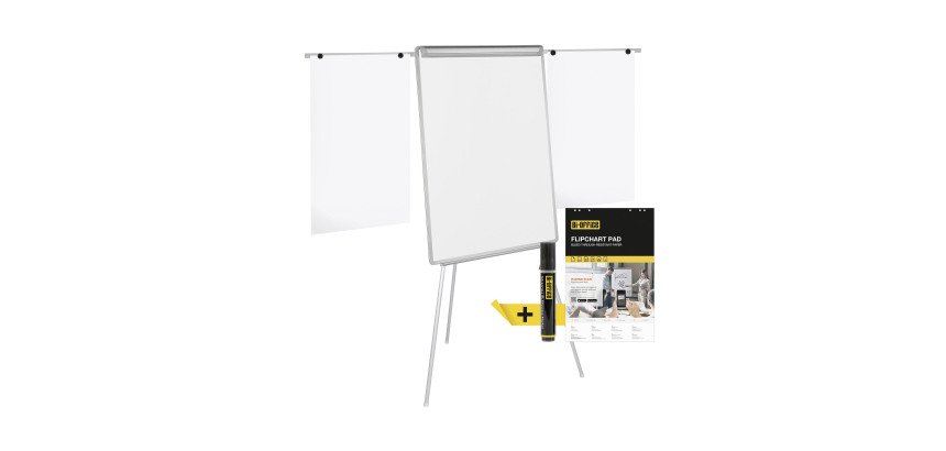 Paperboard - chevalet de conférence mélaminé bras extensibles trépied Bi Office Easy