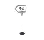 Panneau flèche sur pied magnétique laqué Bi-Office gris