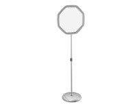 Panneau octogonale sur pied laqué gris Bi-Office gris