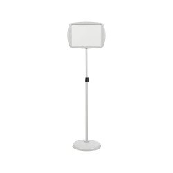 Rechteckiges Standtafel-Schild in lackiertem Grau von Bi-Office