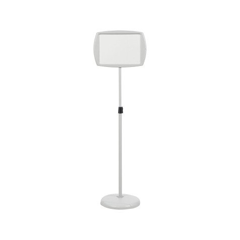 Rechteckiges Standtafel-Schild in lackiertem Grau von Bi-Office