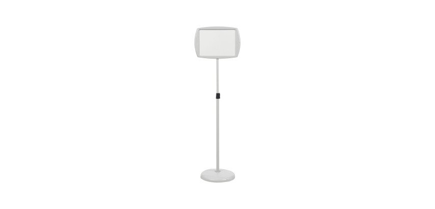 Panneau rectangle sur pied laqué Bi-Office gris