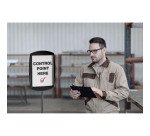 Panneau rectangle sur pied laqué  Bi-Office noir