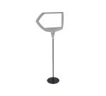 Panneau flèche sur pied magnétique laqué Bi-Office gris