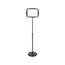 ```html
Rechteckiges Standtafel-Panel, lackiert, Bi-Office, Schwarz
```