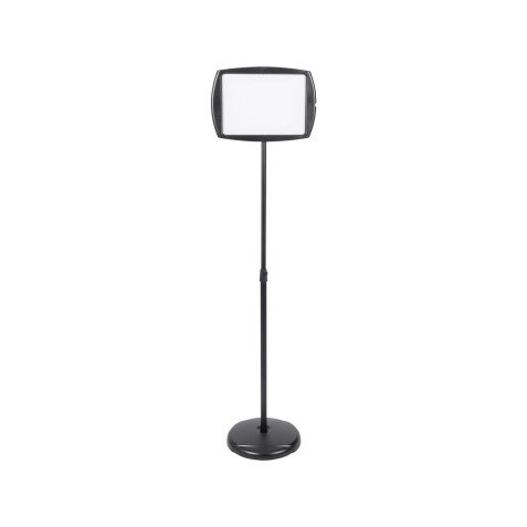 ```html
Rechteckiges Standtafel-Panel, lackiert, Bi-Office, Schwarz
```