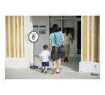 Panneau octogonale sur pied laqué Bi-Office noir