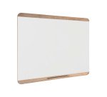 Tableau blanc acier laqué cadre bois 120 x 90 cm Ace Bi Office