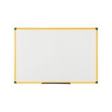 Tableau blanc acier émaillé cadre jaune 90 x 60 cm Ultrabrite Bi-Office