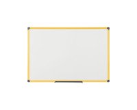 Tableau blanc acier émaillé cadre jaune 90 x 60 cm Ultrabrite Bi-Office