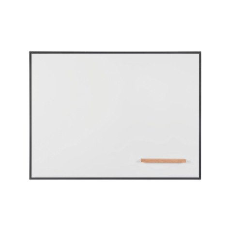 Witbord geëmailleerd staal magnetisch met zwart frame 240 x 120 Curvo Bi Office