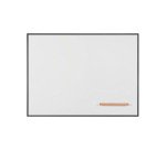 White magnetic enameled steel board with black frame 150 x 120 Curvo Bi Office