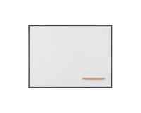 Tableau blanc acier émaillé magnetique cadre noir 150 x 120 Curvo Bi Office
