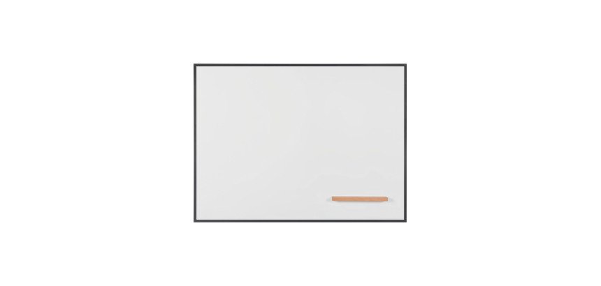 White magnetic enameled steel board with black frame 150 x 120 Curvo Bi Office