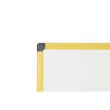 Tableau blanc laqué Industriel Ultrabrite cadre jaune 150 x 100 cm Bi-Office