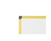 Weiß lackierte Industrie-Emaillierter Ultrabrite mit gelbem Rahmen 180 x 120 cm Bi-Office