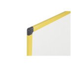 Weiß emailliertes Stahlschreibtafel, gelber Rahmen, 150 x 100 cm, Ultrabrite Bi-Office