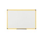 Whiteboard enamelled steel yellow frame 120 x 90 cm Ultrabrite Bi-Office