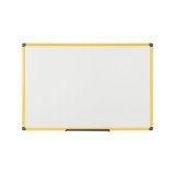 Tableau blanc acier émaillé cadre jaune 120 x 90 cm Ultrabrite Bi-Office