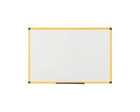 Witbord geëmailleerd staal met geel kader 120 x 90 cm Ultrabrite Bi-Office