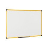 Tableau blanc acier émaillé cadre jaune 180 x 120 cm Ultrabrite Bi-Office