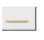 White magnetic enameled steel board with black frame 150 x 120 Curvo Bi Office