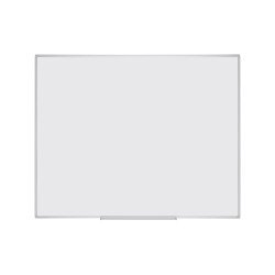 Tableau blanc acier émaillé cadre aluminium 150 x 120 cm Earth Maya Bi-Office