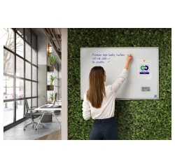 <white> Earth Maya Lacquered Whiteboard 150 x 120 from Bi-Office.
