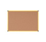 Tableau liege Ultrabrite industriel cadre jaune 180 x 90 cm Bi-Office