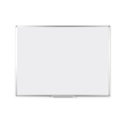 Tableau blanc mélaminé non magnétique cadre aluminium 180 x 120 cm Bi-Office Ayda