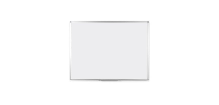 Tableau blanc mélaminé surface non magnétique cadre aluminium180 x 90 cm Bi-Office Ayda