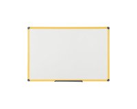 Tableau blanc laqué Industriel Ultrabrite cadre jaune 120 x 90 cm Bi-Office