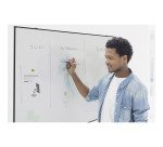 Tableau blanc magnetique Suri cadre noir 148 x 98 cm Bi-Office