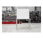 Workstation with Industrial Bi-Office Magnetic Lacquered Steel Whiteboard 90 x 120 cm