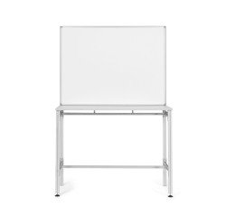 Workstation with Industrial Bi-Office Magnetic Lacquered Steel Whiteboard 90 x 120 cm